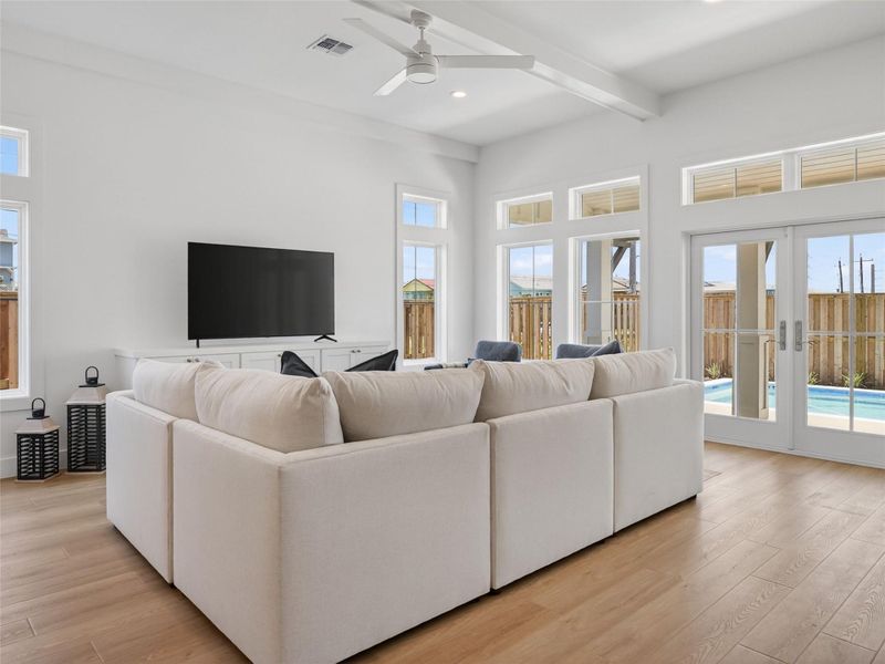 Furnished interior view inside a new home in , Port Aransas (Image 6).