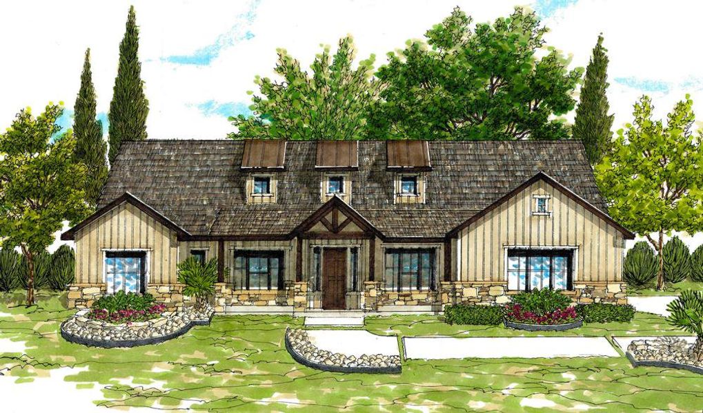 Representative rendering of the exterior for the 2810 by Texas Homes (Image 9). Representative rendering of the exterior for the 2810 by Texas Homes (Image 9).