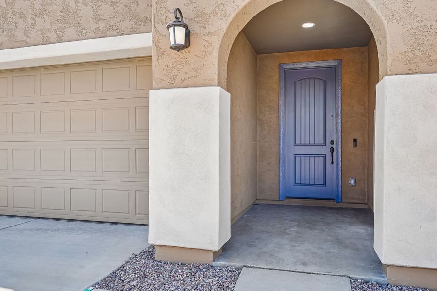 Exterior details and patio area of a home in Hawes Crossing, Mesa (Image 29).