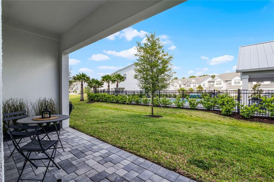 Brick pavered patio Brick pavered patio