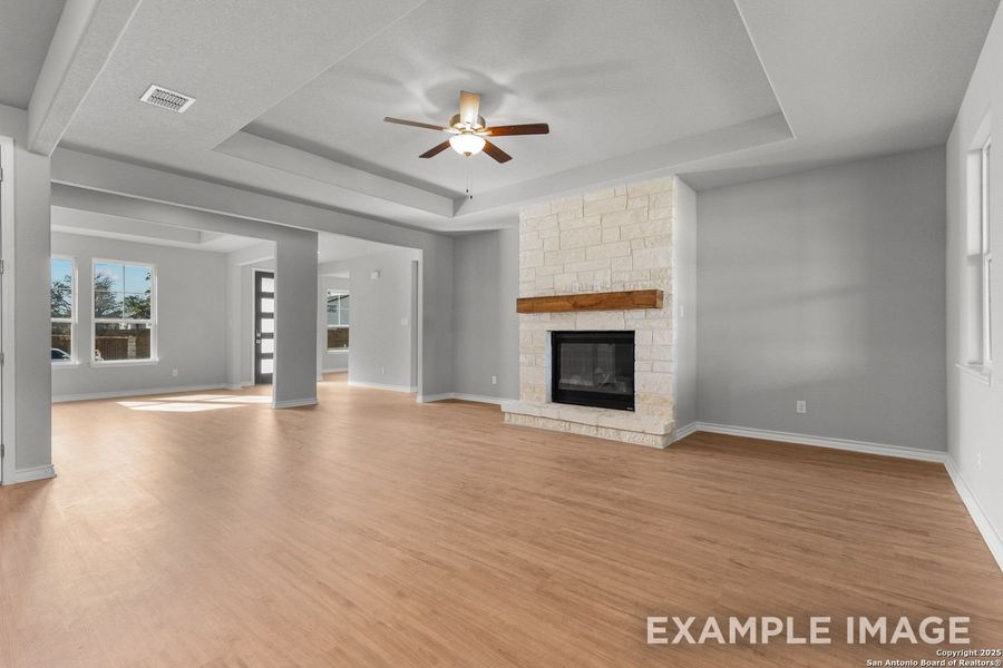 Representative unfurnished interior of a home built from the The Oxford F by Davidson Homes LLC in Potranco Oaks, Castroville (Image 21). Representative unfurnished interior of a home built from the The Oxford F by Davidson Homes LLC in Potranco Oaks, Castroville (Image 21).