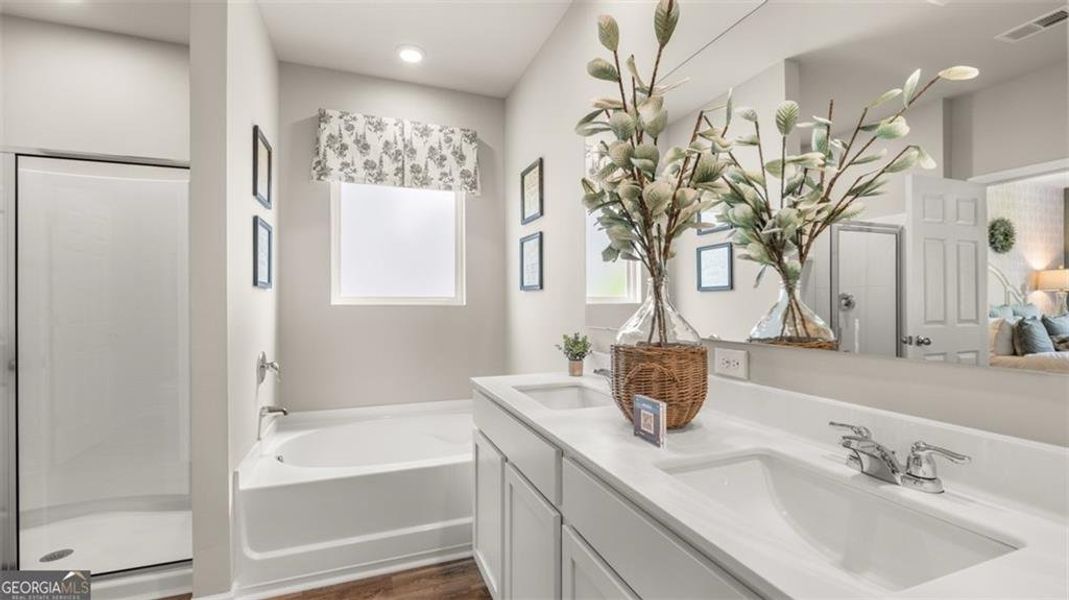 Furnished interior view inside a new home in Twin Lakes, Hoschton (Image 16). Furnished interior view inside a new home in Twin Lakes, Hoschton (Image 16).