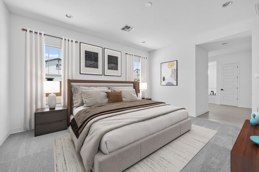 Furnished interior view inside a new home in Ellsworth Ranch, Queen Creek (Image 6).