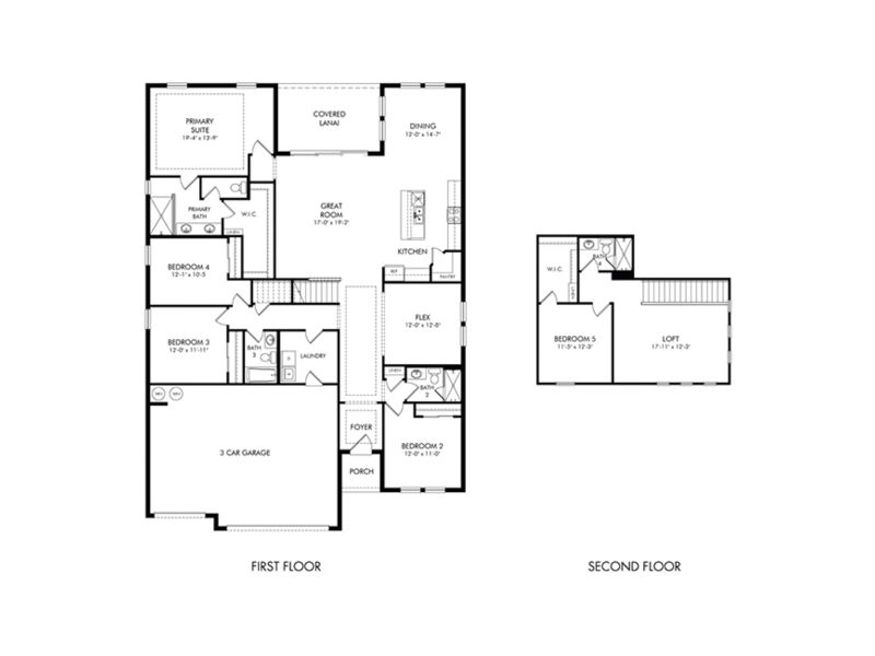 2D floor plan layout for the Peridot by Meritage Homes in Ridgehaven - Reserve Series, Ormond Beach, FL (Image 4). 2D floor plan layout for the Peridot by Meritage Homes in Ridgehaven - Reserve Series, Ormond Beach, FL (Image 4).