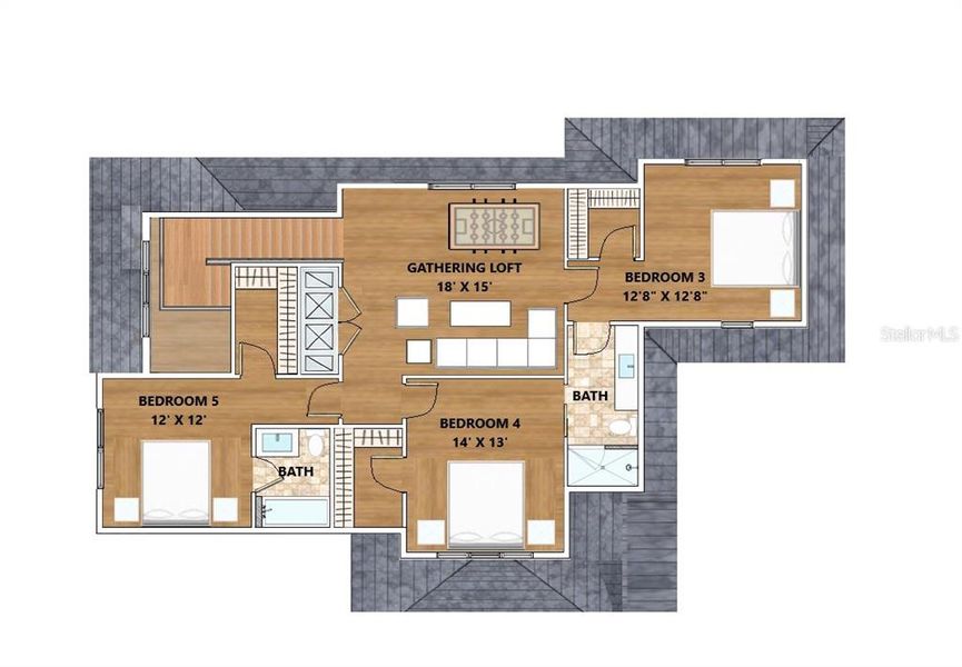 2D floor plan layout of this home in , Winter Park, FL (Image 3).