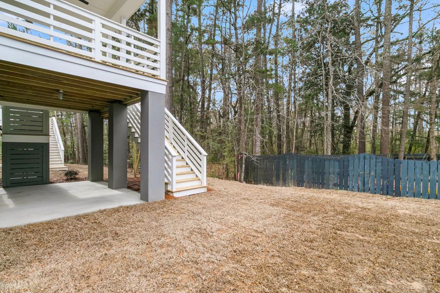 Exterior details and patio area of a home in , Charleston (Image 31). Exterior details and patio area of a home in , Charleston (Image 31).