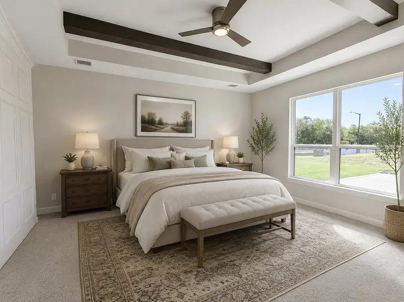 Representative furnished interior of a home built from the Salerno by Perfection Builders in The Courtyards at Cornerstone, Andover (Image 6).