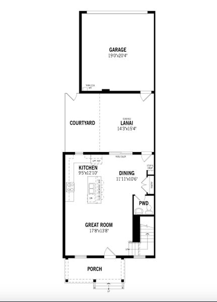 2D floor plan layout for the Amelia by Mattamy Homes in Celebration - Island Village, Celebration, FL (Image 4). 2D floor plan layout for the Amelia by Mattamy Homes in Celebration - Island Village, Celebration, FL (Image 4).
