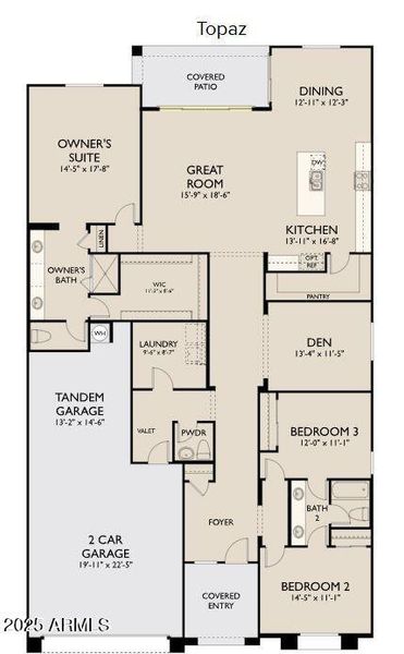 Topaz - Left Garage - Center Slider