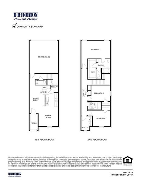2D floor plan layout for the Cambridge by D.R. Horton in Elevon, Lavon, TX (Image 3). 2D floor plan layout for the Cambridge by D.R. Horton in Elevon, Lavon, TX (Image 3).