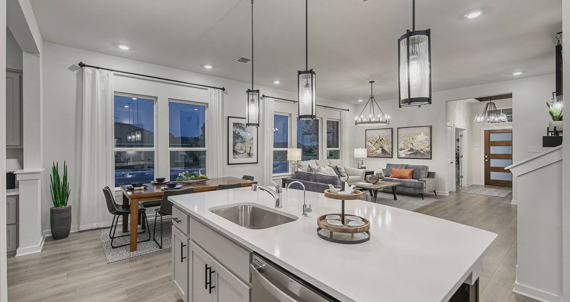 Representative furnished interior of a home built from the Wendy by Chesmar Homes in Meyer Ranch, New Braunfels (Image 9).