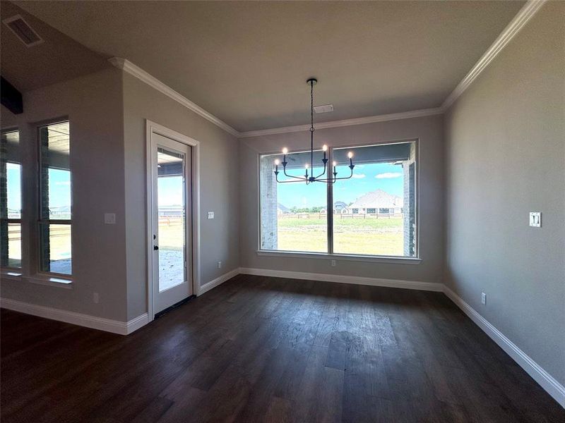 Dining space off kitchen