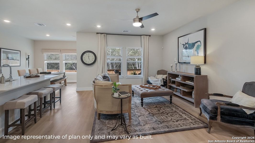 Furnished interior view inside a new home in Brookstone Creek, San Antonio (Image 9).