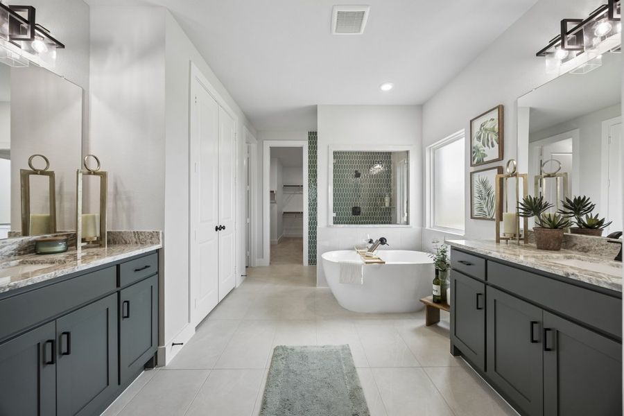 Representative furnished interior of a home built from the The Milan by Lillian Custom Homes in Polo Ridge, Forney (Image 21).
