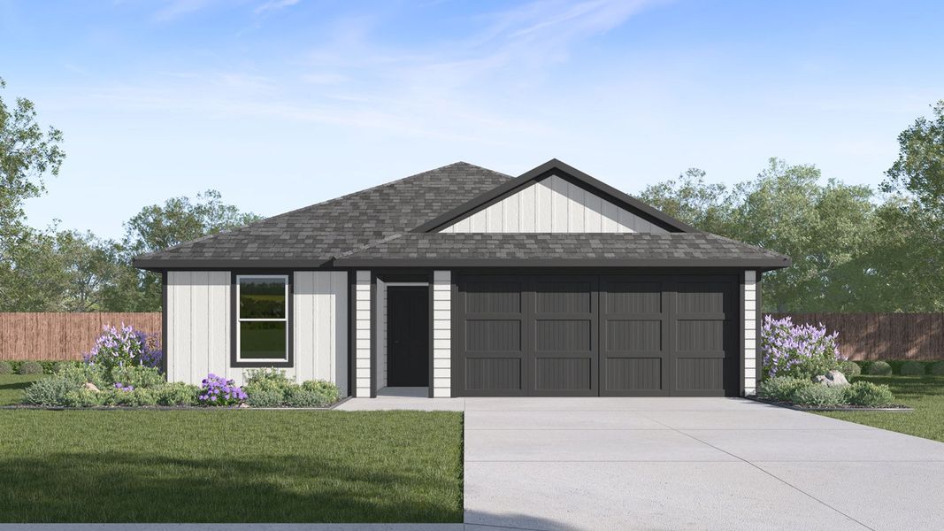 Representative exterior photo of a completed home built from the Callahan by D.R. Horton in China Grove, China, TX (Image 1). Representative exterior photo of a completed home built from the Callahan by D.R. Horton in China Grove, China, TX (Image 1).