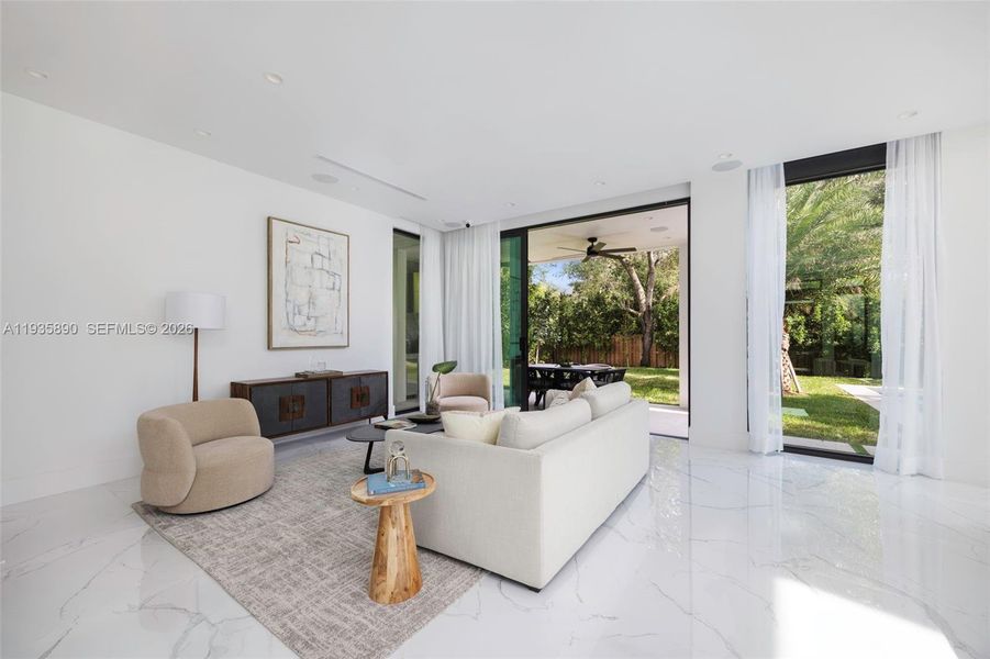 Furnished interior view inside a new home in , South Miami (Image 9).