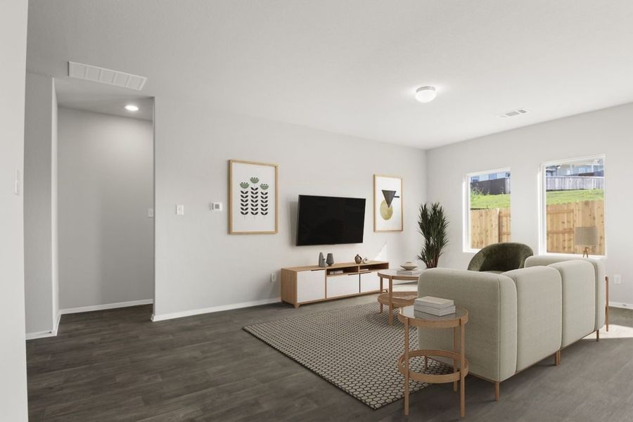 Furnished interior view inside a new home in Cloverleaf, Austin (Image 4).