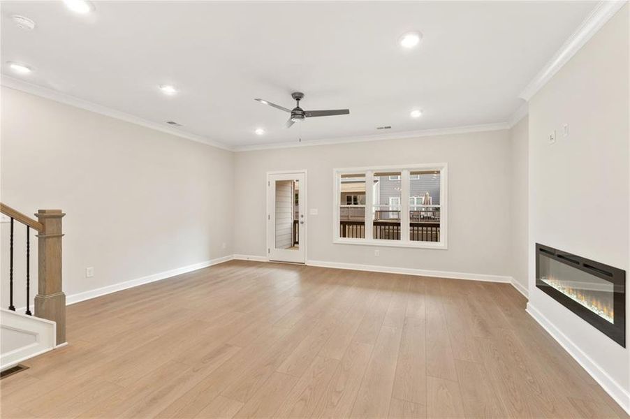 Spacious, unfurnished interior of a new home in Townes at South Main, Kennesaw (Image 27).
