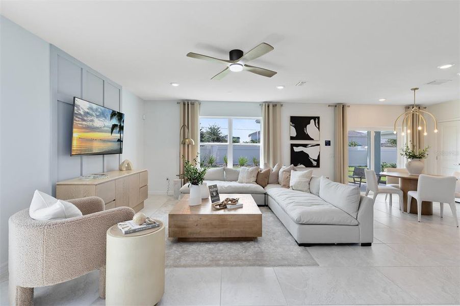 Furnished interior view inside a new home in Reagan Landing, Bradenton (Image 8). Furnished interior view inside a new home in Reagan Landing, Bradenton (Image 8).