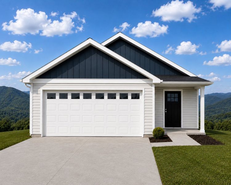 Representative exterior photo of a completed home built from the Shiloh by Enchanted Homes in Stones Throw, Inman, SC (Image 4).