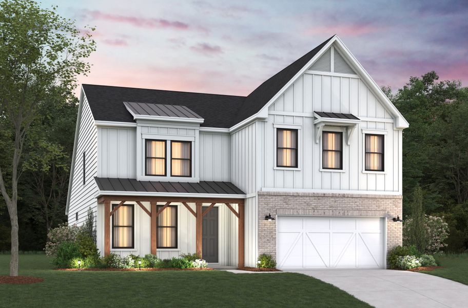 Representative exterior photo of a completed home built from the Persimmon by Beazer Homes in Marshfield: Reserve Collection, Longs, SC (Image 2).