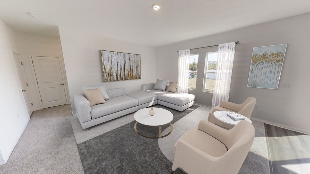 Representative furnished interior of a home built from the Catalina by Starlight Homes in The Meadows, Mebane (Image 8).