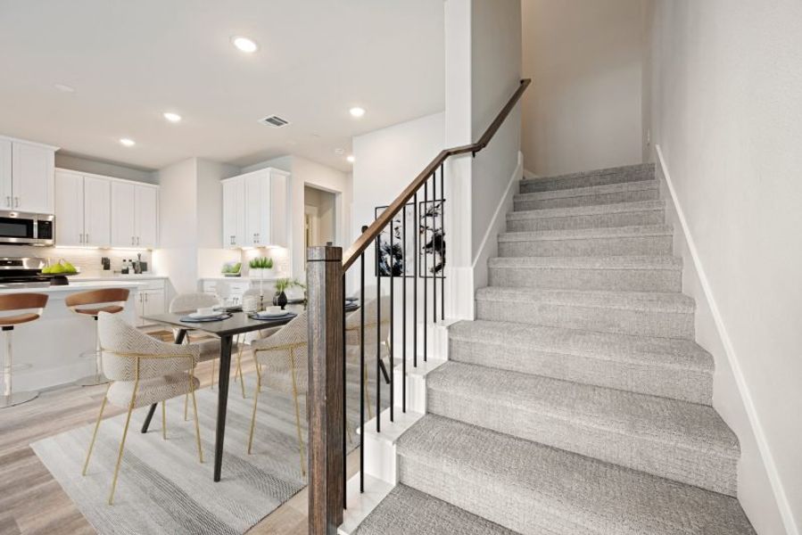 Furnished interior view inside a new home in Mosaic, Prosper (Image 14).