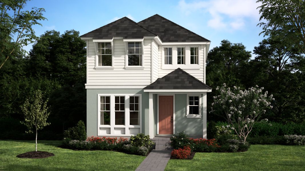 Representative exterior photo of a completed home built from the Skye by Risewell Homes in Cypress Bluff, Groveland, FL (Image 2). Representative exterior photo of a completed home built from the Skye by Risewell Homes in Cypress Bluff, Groveland, FL (Image 2).