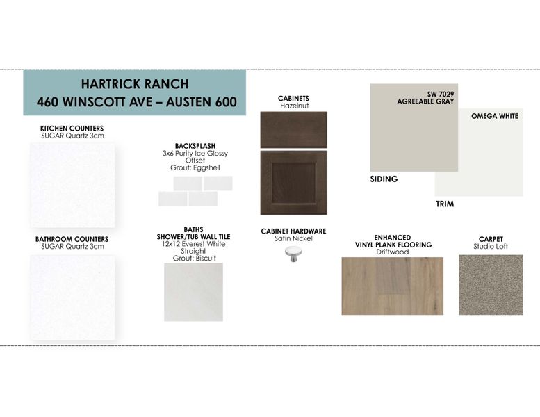 Sample of building materials used in homes in Hartrick Ranch, Temple (Image 12). Sample of building materials used in homes in Hartrick Ranch, Temple (Image 12).