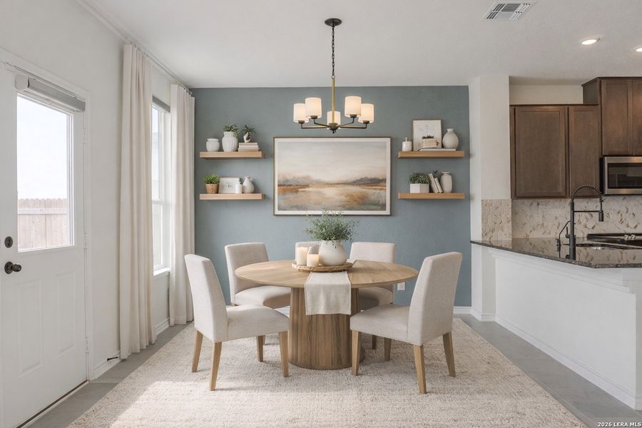 Furnished interior view inside a new home in , New Braunfels (Image 6).