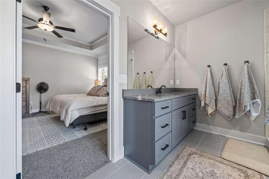 Furnished interior view inside a new home in , Monroe (Image 44).