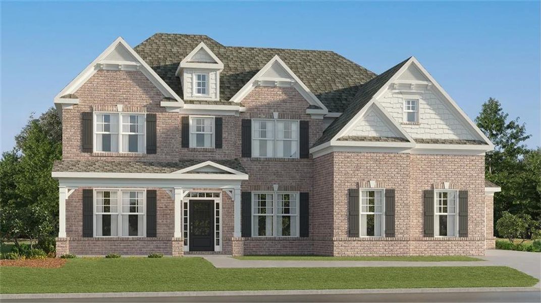 Front exterior of a new home in Deer Valley, Canton, GA, highlighting curb appeal (Image 1). Front exterior of a new home in Deer Valley, Canton, GA, highlighting curb appeal (Image 1).