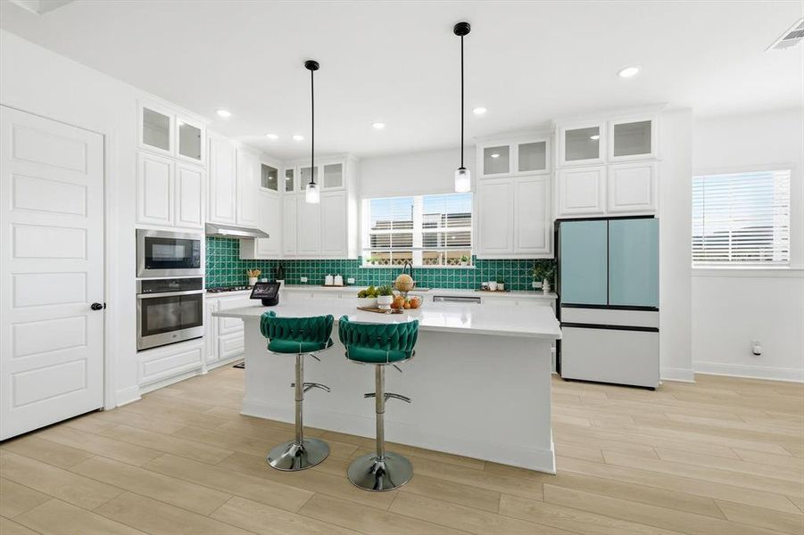 Furnished interior view inside a new home in Pecan Square - Gardens, Northlake (Image 26). Furnished interior view inside a new home in Pecan Square - Gardens, Northlake (Image 26).