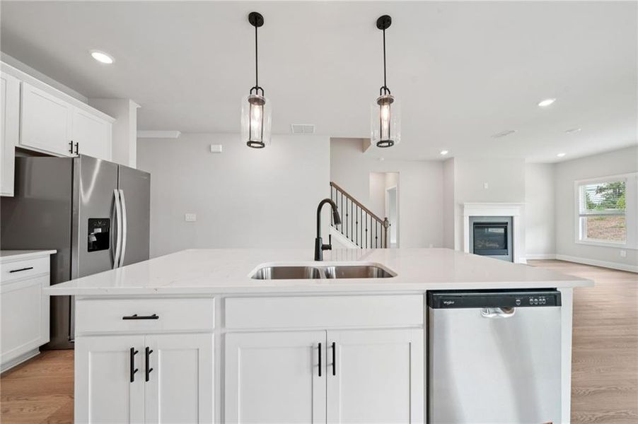 Furnished interior view inside a new home in Martin Springs - Estate Series, Lawrenceville (Image 6). Furnished interior view inside a new home in Martin Springs - Estate Series, Lawrenceville (Image 6).