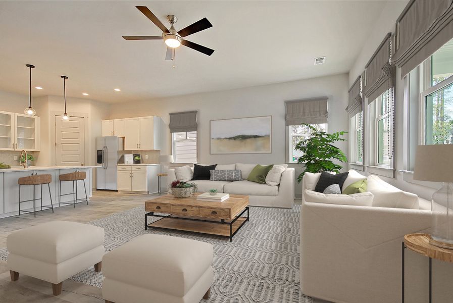 Representative furnished interior of a home built from the Lorraine by Hunter Quinn Homes in Beaufort County Homes, Beaufort (Image 11). Representative furnished interior of a home built from the Lorraine by Hunter Quinn Homes in Beaufort County Homes, Beaufort (Image 11).