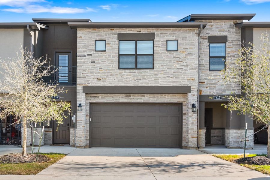 Front exterior of a new home in , College Station, TX, highlighting curb appeal (Image 1). Front exterior of a new home in , College Station, TX, highlighting curb appeal (Image 1).