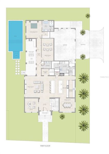 2D floor plan layout of this home in , Tampa, FL (Image 3). 2D floor plan layout of this home in , Tampa, FL (Image 3).