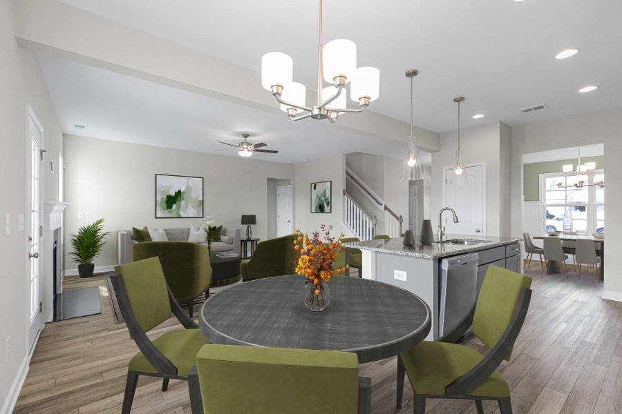 Representative furnished interior of a home built from the Clayton by Caviness & Cates Communities in Maggie Way, Wendell (Image 14).