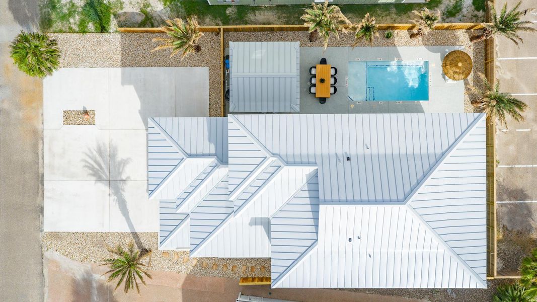 Drone / aerial view of a pool Drone / aerial view of a pool