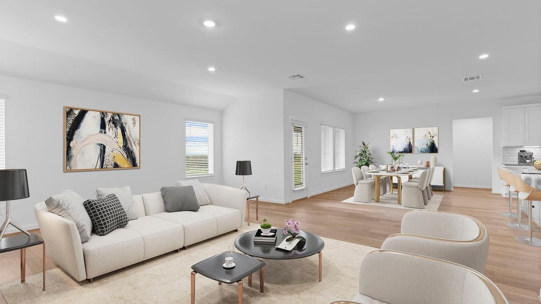 Representative furnished interior of a home built from the GARLAND by D.R. Horton in Grand Cay Harbour, Texas City (Image 10). Representative furnished interior of a home built from the GARLAND by D.R. Horton in Grand Cay Harbour, Texas City (Image 10).