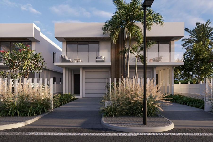 Front exterior of a new home in , Fort Lauderdale, FL, highlighting curb appeal (Image 1). Front exterior of a new home in , Fort Lauderdale, FL, highlighting curb appeal (Image 1).