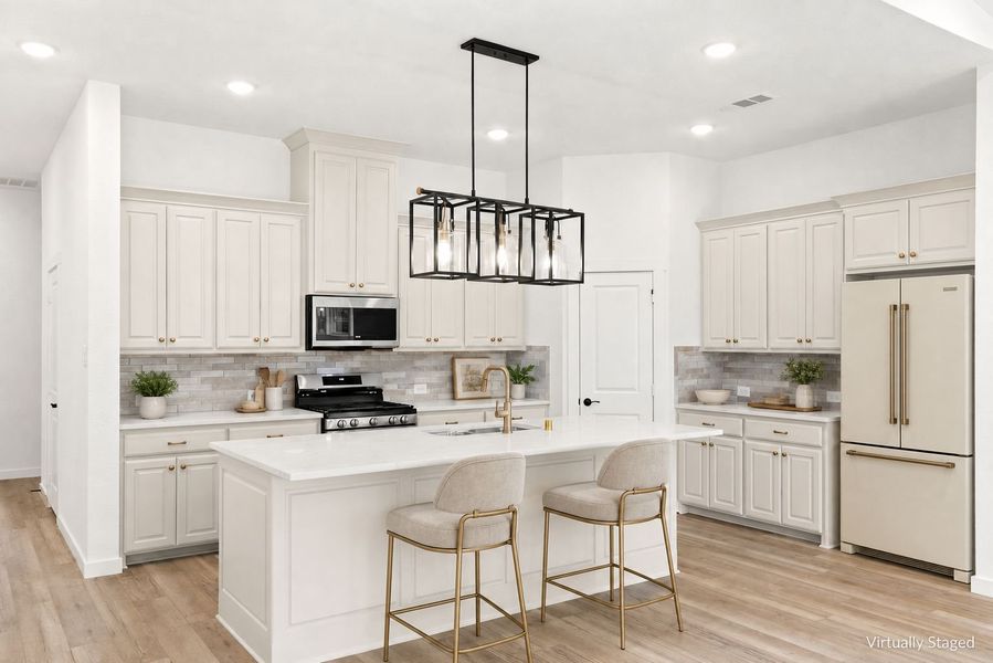 Furnished interior view inside a new home in Willow Grove Single-Family Homes, Melissa (Image 10). Furnished interior view inside a new home in Willow Grove Single-Family Homes, Melissa (Image 10).