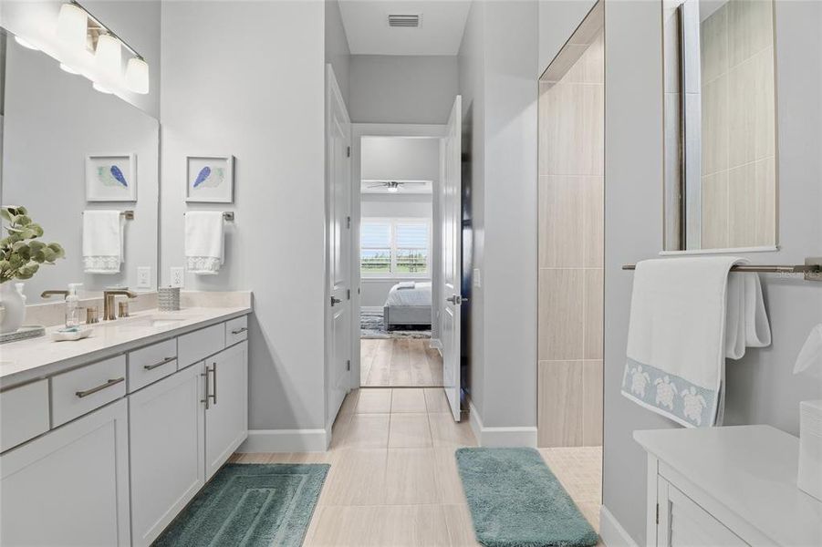 Furnished interior view inside a new home in , Lakewood Ranch (Image 27). Furnished interior view inside a new home in , Lakewood Ranch (Image 27).