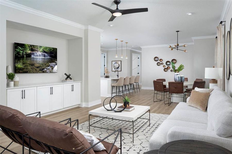 Furnished interior view inside a new home in Wellen Park, Venice (Image 8).