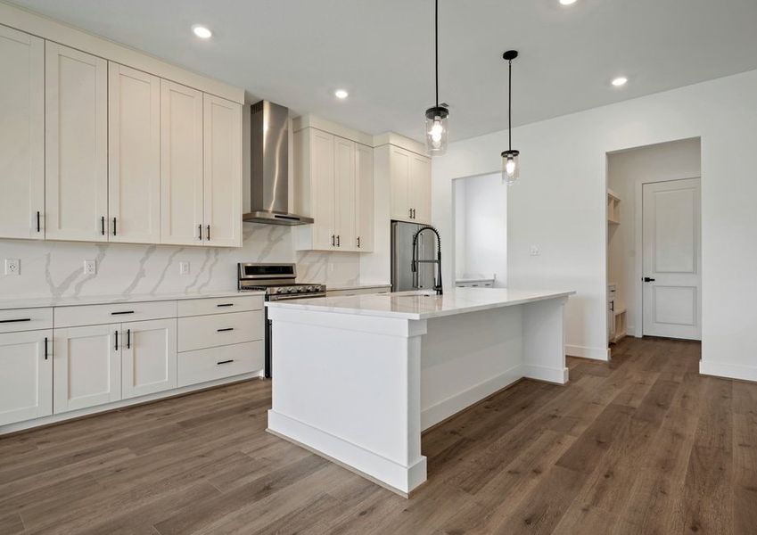 Incredible kitchen with an oversized island.