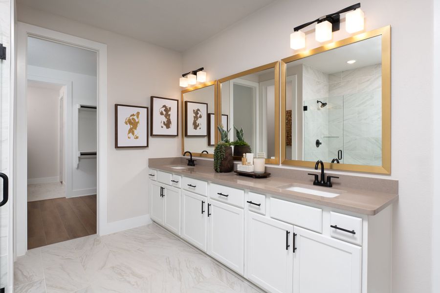 Representative furnished interior of a home built from the Evelyn by Tri Pointe Homes in The Meadows, Denton (Image 11).