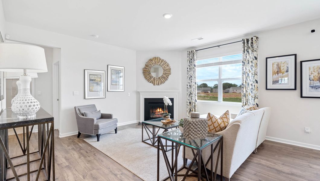 Representative furnished interior of a home built from the Hayden by D.R. Horton in Durbin Meadows Traditions, Fountain Inn (Image 15).