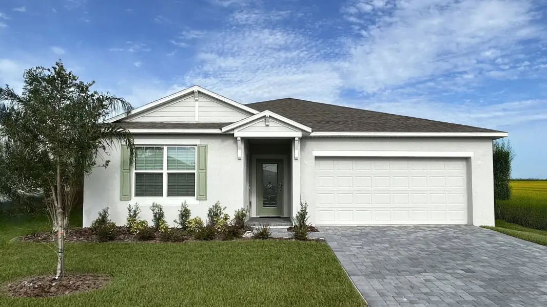 Representative exterior photo of a completed home built from the Sheffield by Maronda Homes in North Port, North Port, FL (Image 2). Representative exterior photo of a completed home built from the Sheffield by Maronda Homes in North Port, North Port, FL (Image 2).