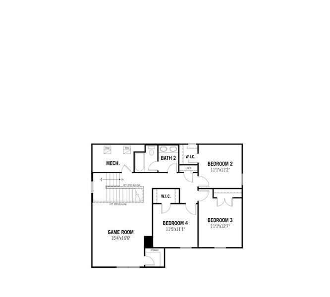 2D floor plan layout of this home in Sutton Fields, Celina, TX (Image 3).