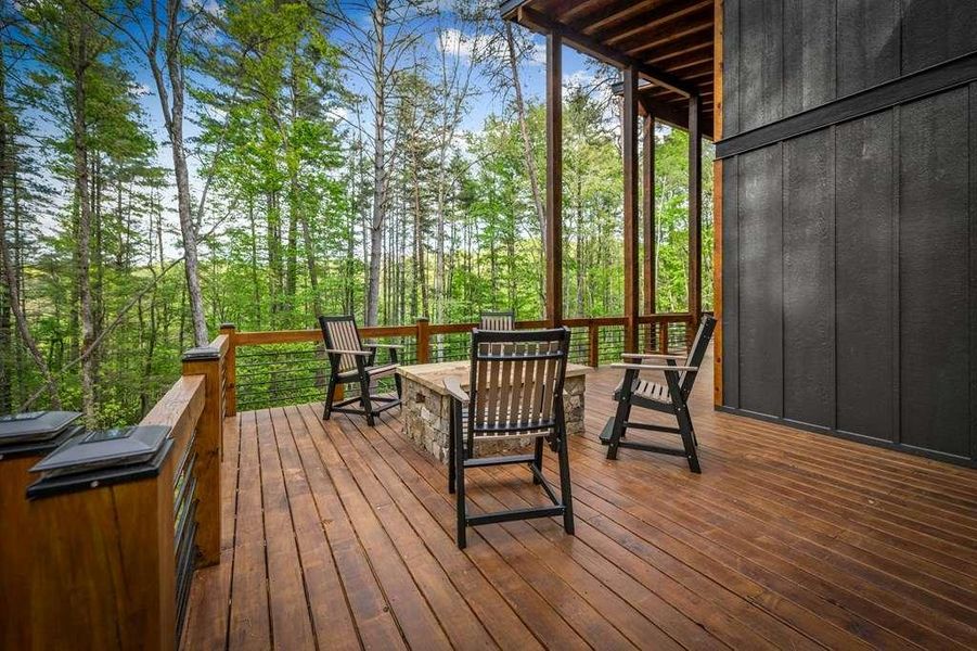Exterior details and patio area of a home in , Blue Ridge (Image 36).